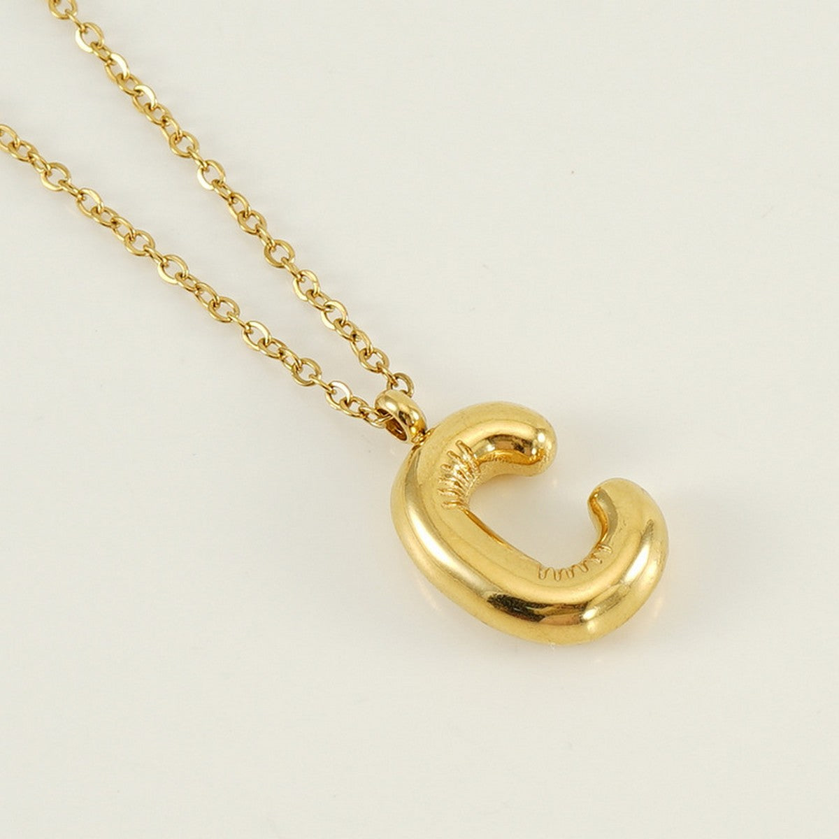 18K Gold Letter Necklace (C)