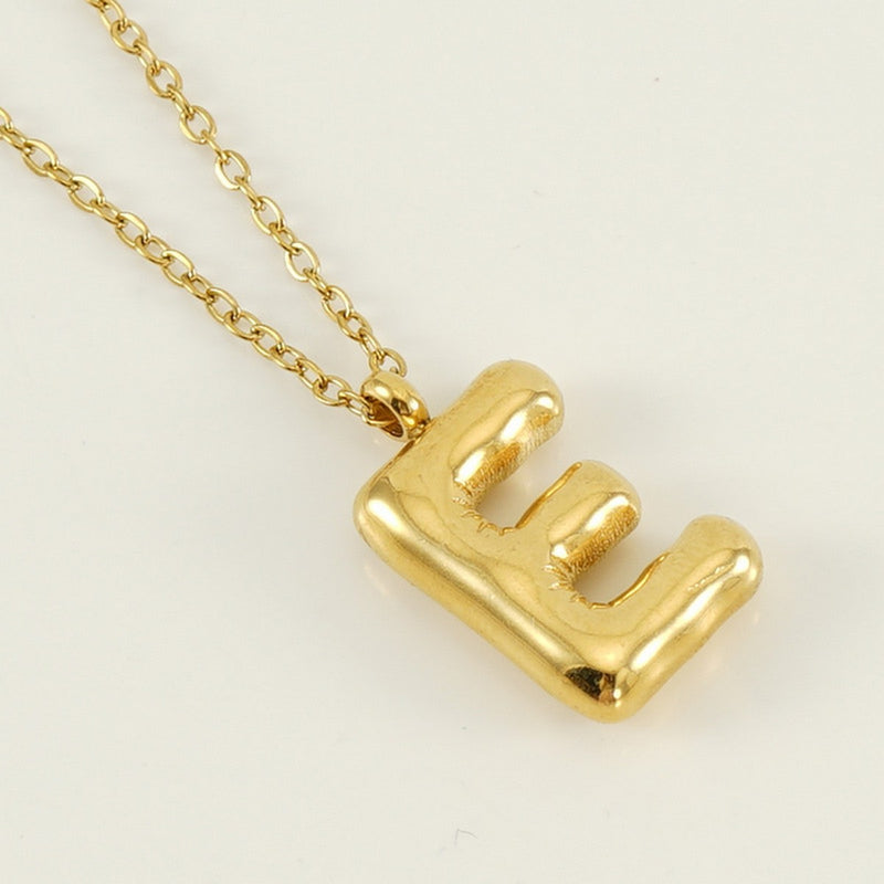 18K Gold Letter Necklace (E)