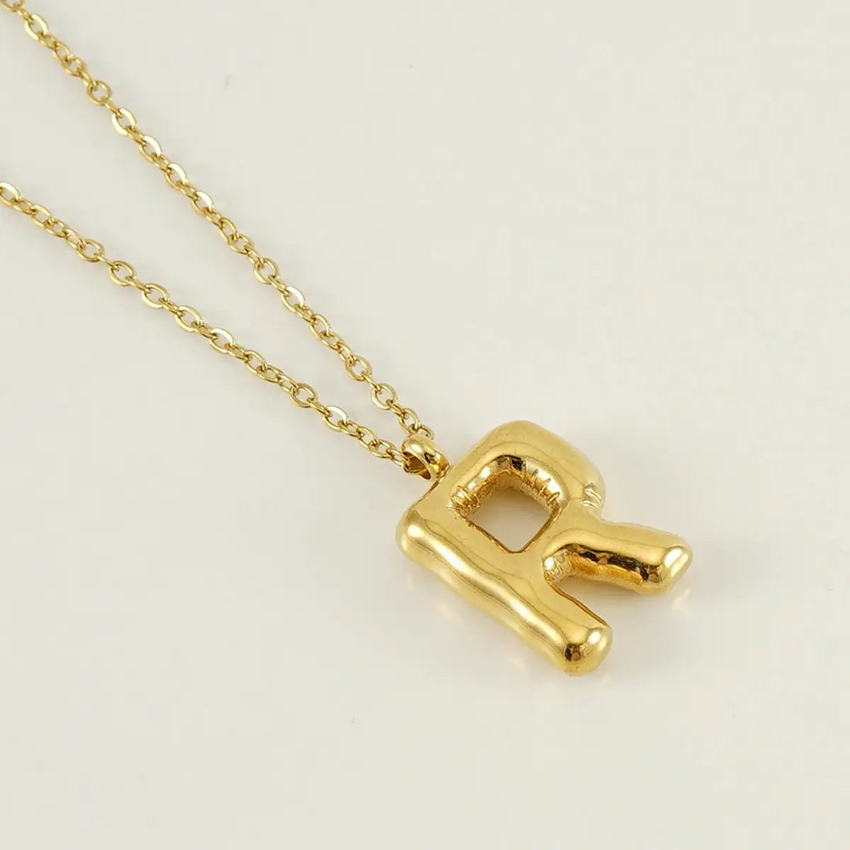 18K Gold Letter Necklace (R)