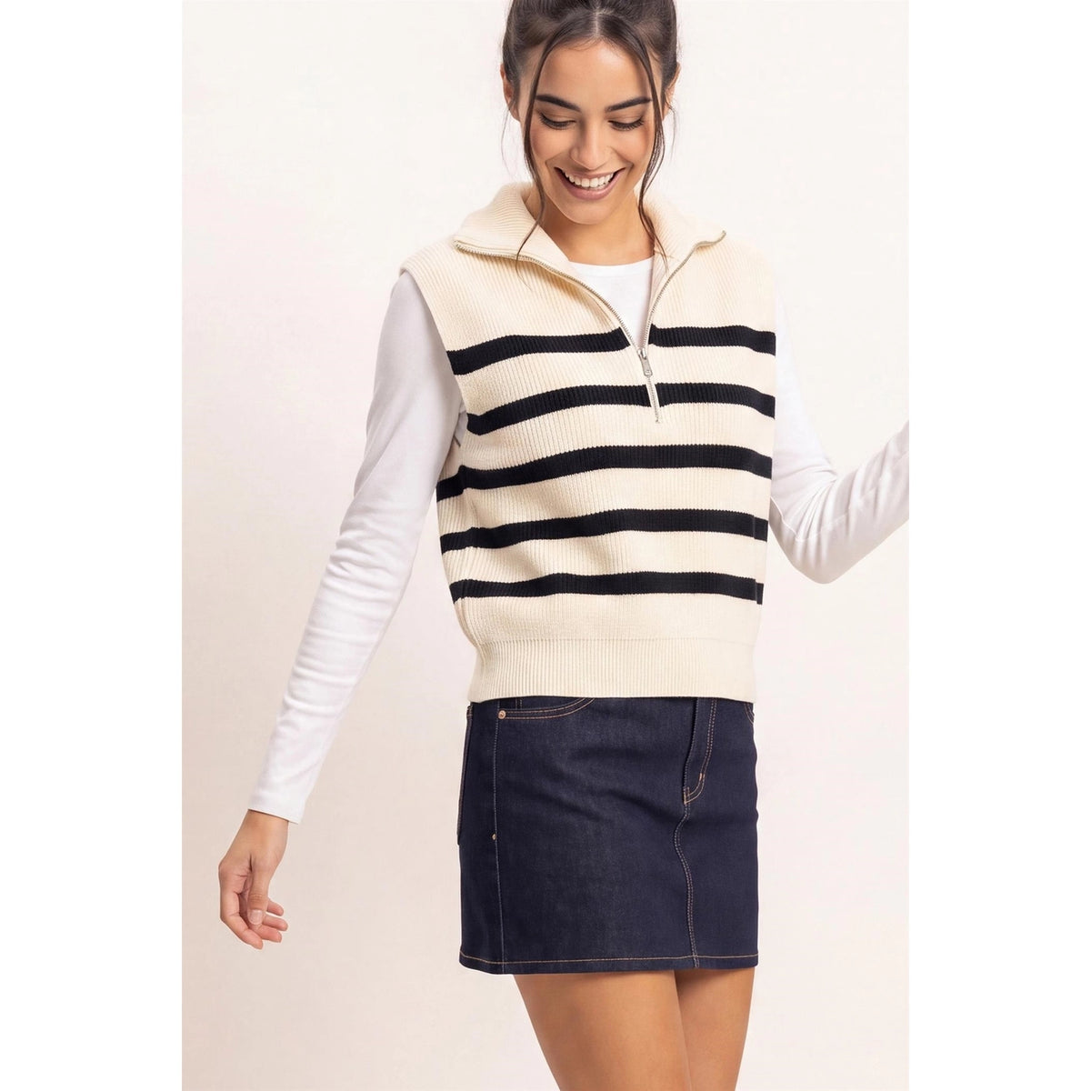 Stacy Sleeveless Quarter Zip