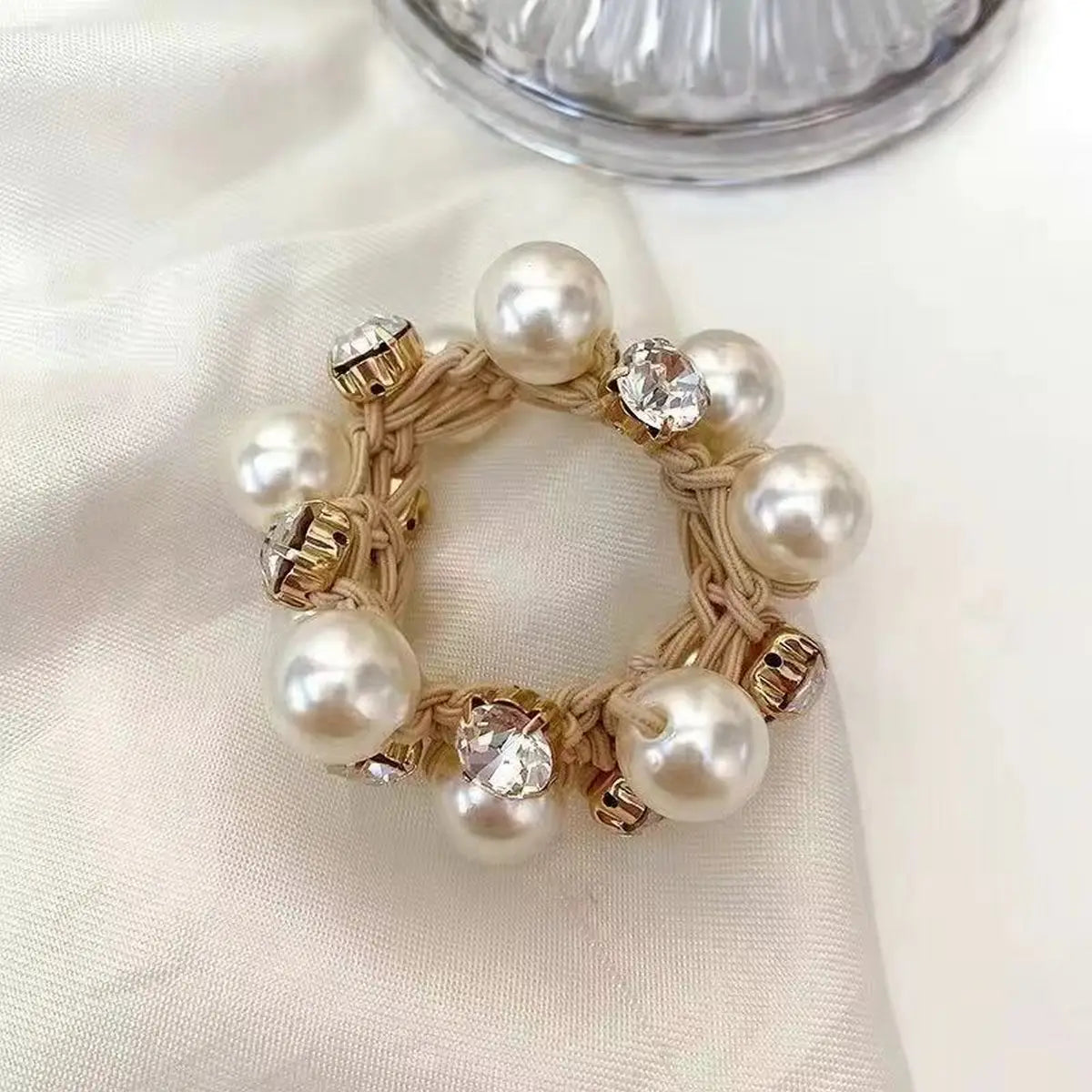 Pearl Hair Tie (Tan)