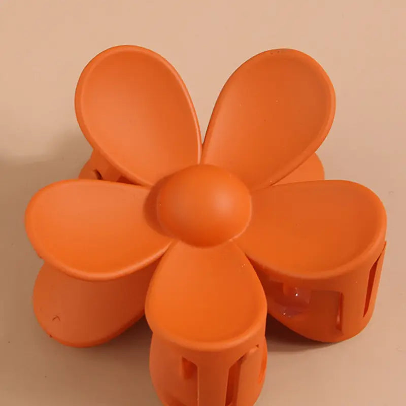 Burnt Orange Flower Clip