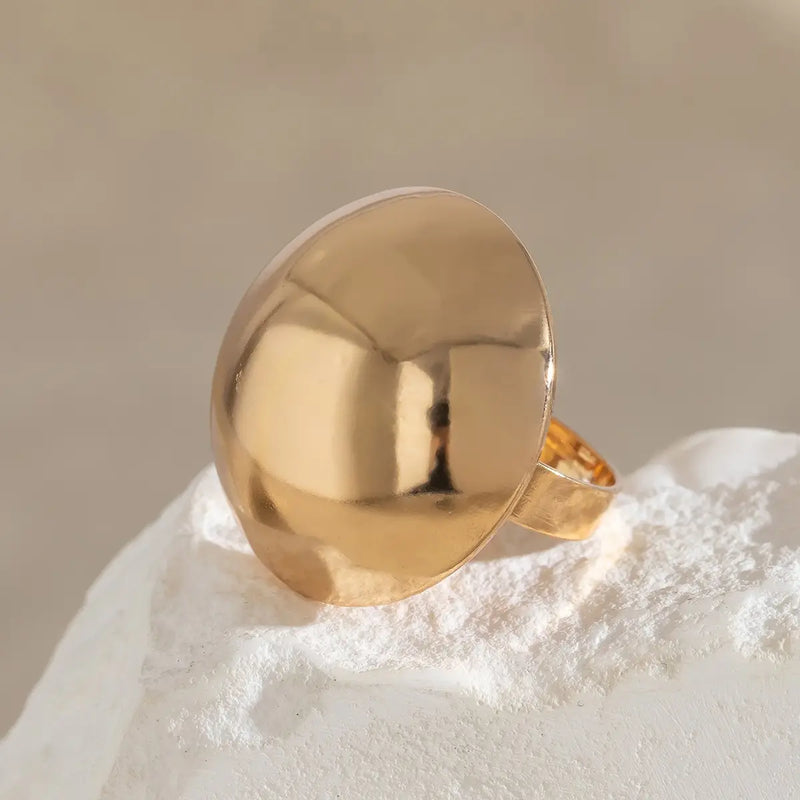 Adjustable Circle Ring (Gold)