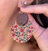 Floral Wooden Earrings