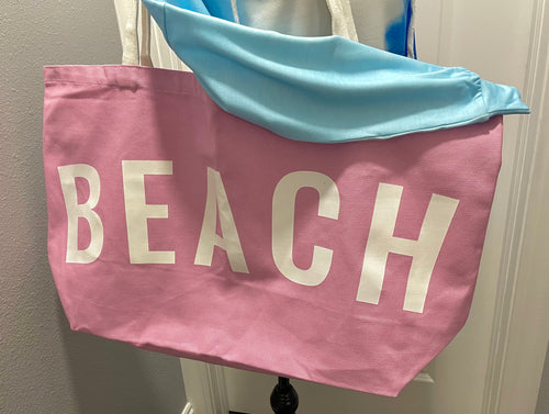 Pink 2025 beach bag