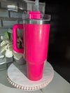 Pink Iridescent 40oz Stainless Steel Cup w/ Straw