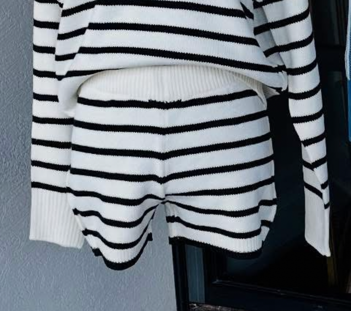 Audrey Sweater Shorts (White)