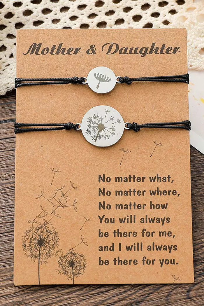 Mother & Daughter Dandelion Bracelet Set