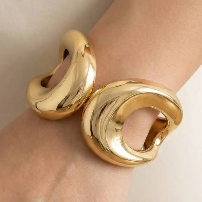 Gold Double Cuff Bracelet