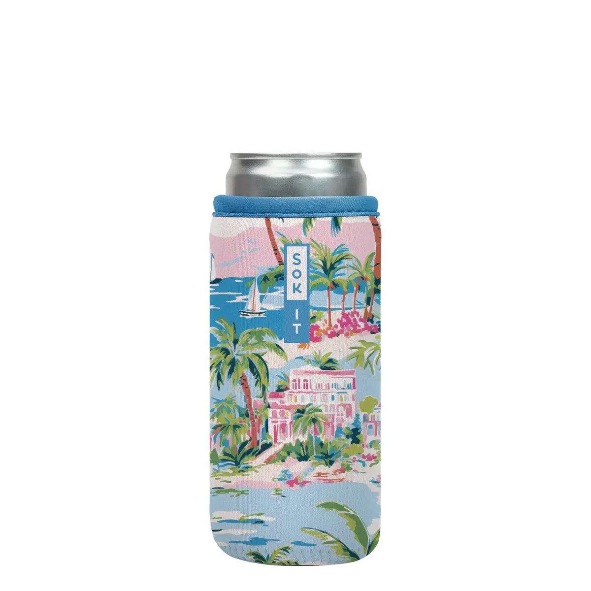 JavaSok Slim Can 12oz - Beachside Bliss