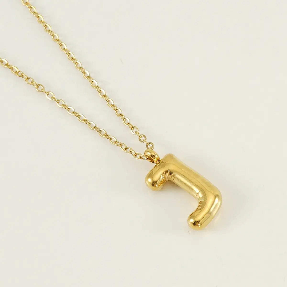 18K Gold Letter Necklace (J)