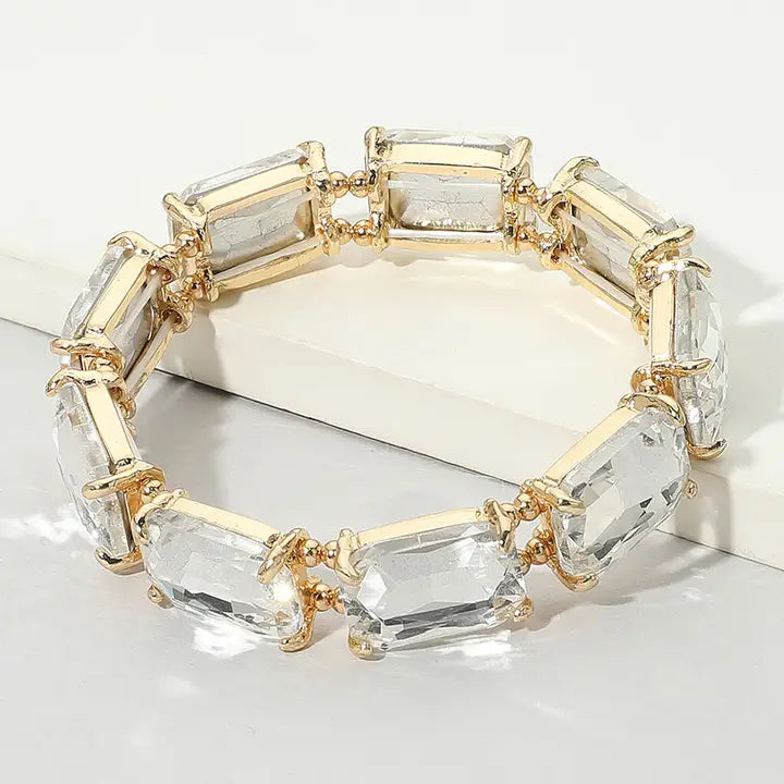 Emerald Cut Stretch Bracelet
