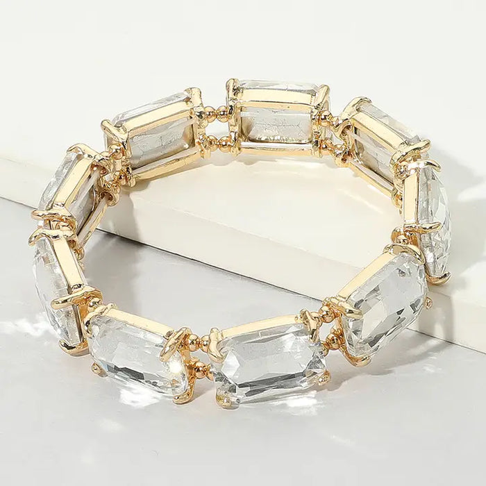 Emerald Cut Stretch Bracelet
