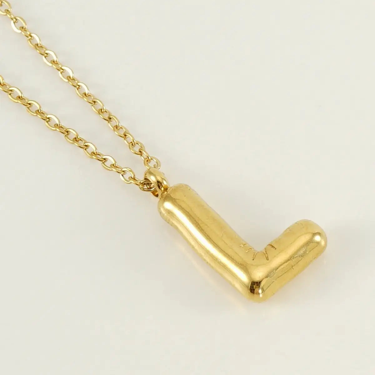 18K Gold Letter Necklace (L)