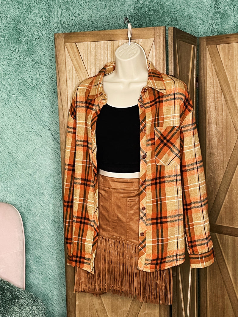 Orange Flannel Shirt