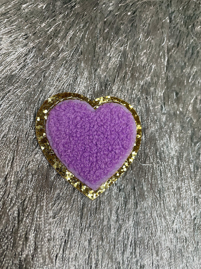 Purple Self Adhesive Heart Patch
