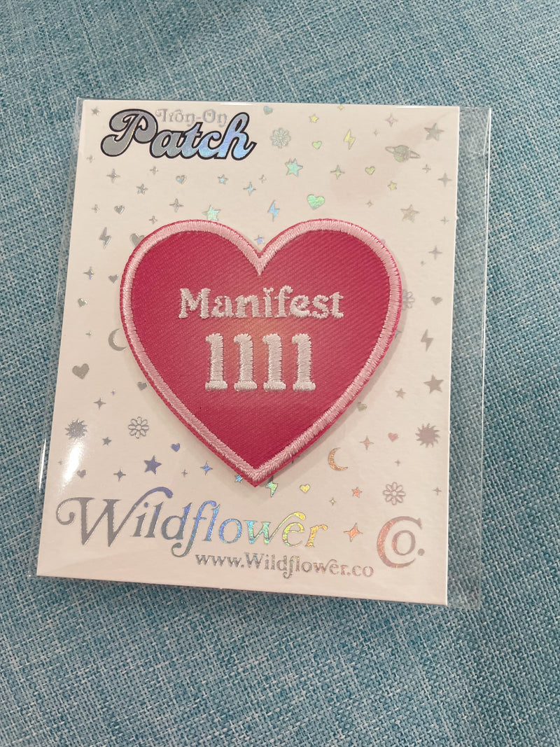 "1111 Manifest" Angel Number Heart Patch