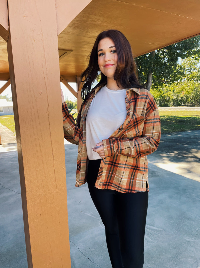Orange Flannel Shirt
