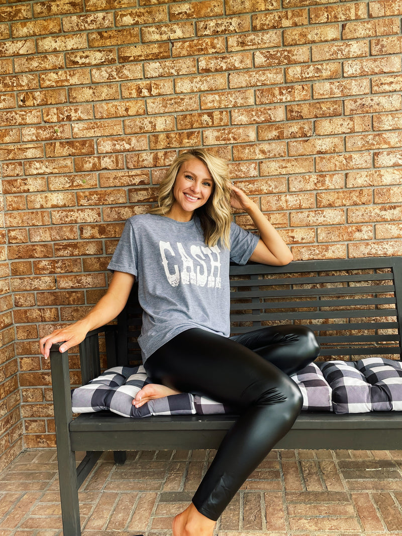 Black Faux Leather High Waist Leggings