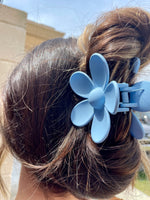 Sky Blue Flower Claw Clip