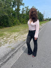V Neck Floral Bodysuit