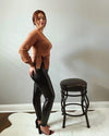 Black Faux Leather High Waist Leggings